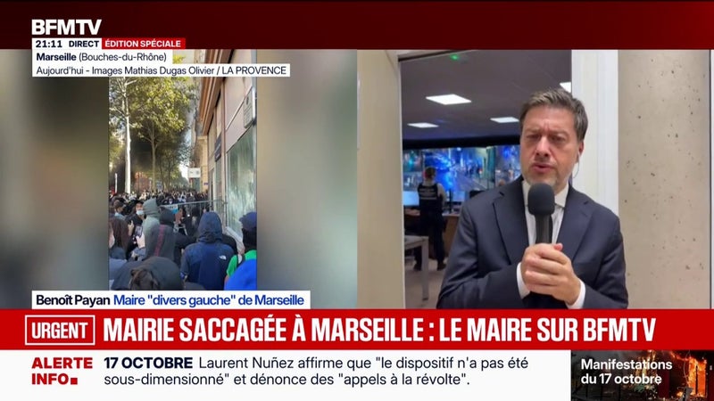 Mobilisations du 17 octobre: "C'est la police municipale qui tient la ville", déclare le maire de Marseille Benoît Payan