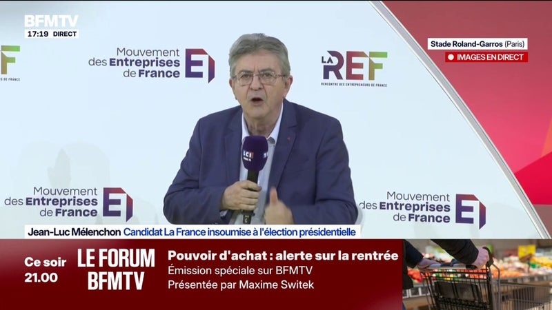 Présidentielle 2027: "Si nous supprimons toutes les aides aux entreprises, le déficit de l'État disparaît", déclare Jean-Luc Mélenchon lors du débat au Medef