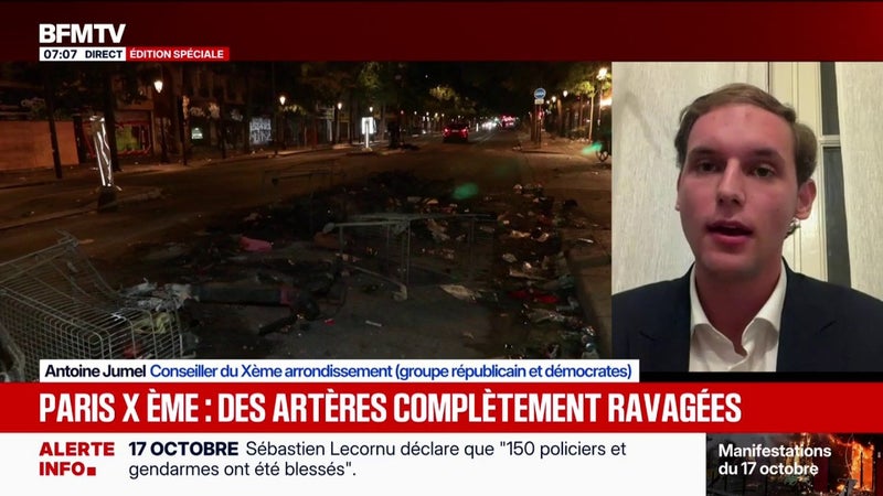 Antoine Jumel, conseiller Modem du Xe arrondissement de Paris, raconte les scènes de chaos autour de la mairie
