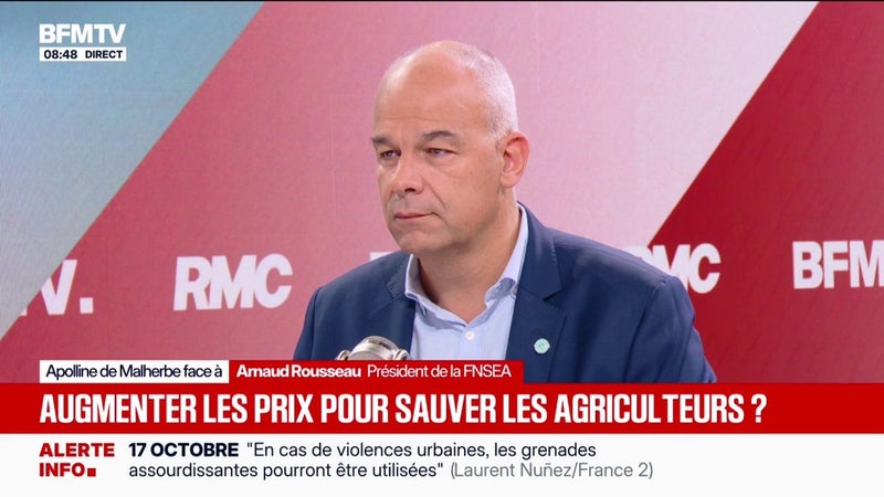 Arnaud Rousseau, président de la FNSEA, fustige les normes européennes menaçant l'andouille de Guémené