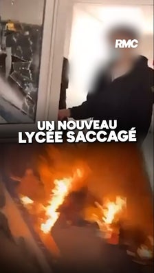 Blocus des lycées: les images impressionnantes d'un nouvel établissement saccagé