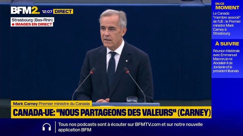 "Une alliance entre le Canada et l'Union européenne représenterait un phare pour d'autres démocraties", déclare Mark Carney