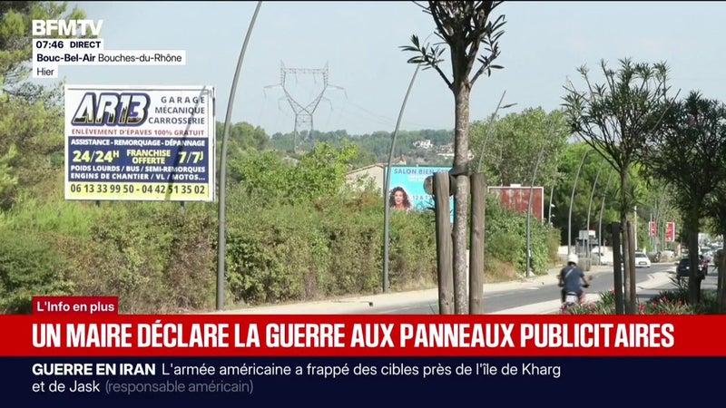 "Je trouve que c'est une bonne idée": le maire de Bouc-Bel-Air souhaite faire retirer tous les panneaux publicitaires de la route départementale