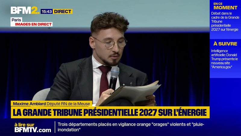 "Arrêter de développer l'éolien et le photovoltaïque en France" : le député RN Maxime Amblard détaille le programme énergétique de Marine Le Pen