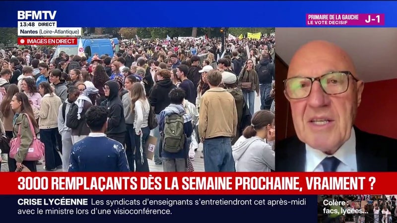 3.000 professeurs remplaçants: "Je doute un petit peu", reconnaît Jean-Louis Nembrini, ancien inspecteur et recteur d'académie