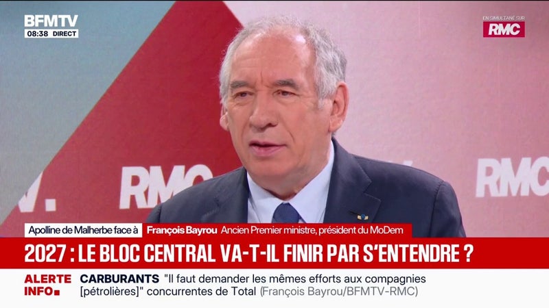 "Il va falloir travailler plus", déclare François Bayrou, ancien Premier ministre et président du MoDem