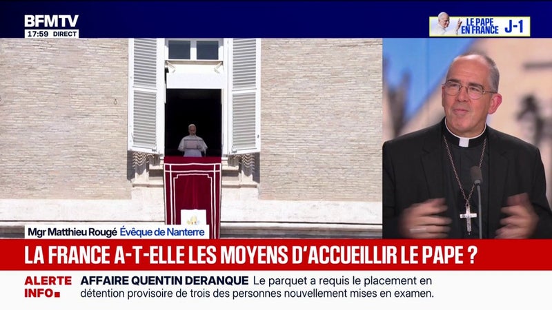 Venue du pape en France: "C'est un événement gratuit qu'il faut pouvoir financer par la générosité de tous", explique Mgr Matthieu Rougé, évêque de Nanterre