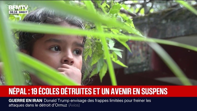 La crue dévastatrice survenue au Népal a détruit 19 écoles, compliquant l'éducation des enfants