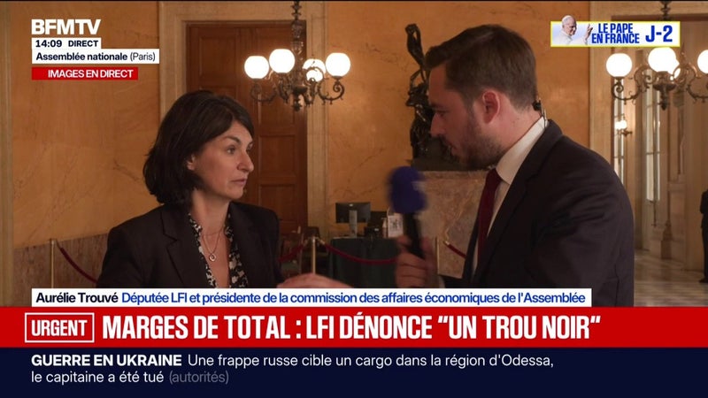 Carburants: "On ne sait pas ce que devient l'argent des Français. Il y a un véritable trou noir", s'indigne Aurélie Trouvé, députée LFI, à propos des marges des raffineurs