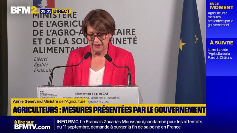 Aides à l'agriculture : Annie Genevard annonce un plan de soutien "à plus d'un milliard d'euros"