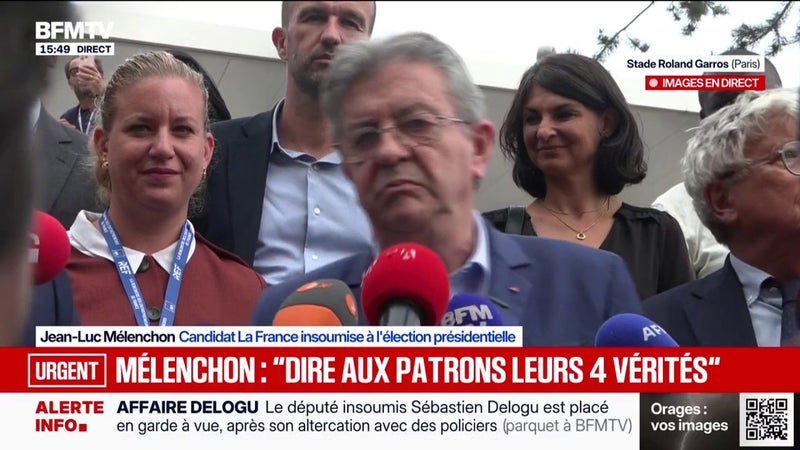Débat au Medef: Jean-Luc Mélenchon assure qu'il va dire aux patrons "leurs quatre vérités"