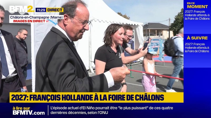 "Il faut savoir être patient. Il faut bien décanter": François Hollande en déplacement à la Foire de Châlons