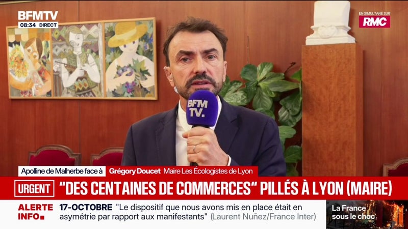 "Ce n'est pas une réponse", réagit Grégory Doucet, maire Les Écologistes de Lyon, aux déclarations d'Emmanuel Macron