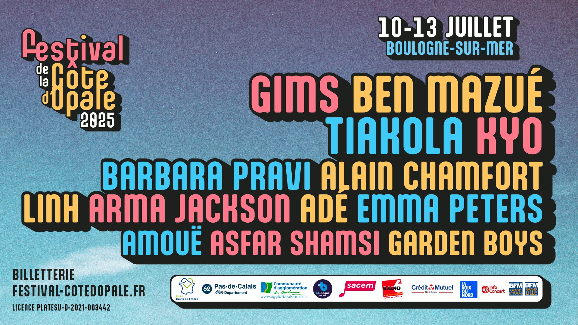 A Gagner : Vos places pour un des soirs au Festival Côte d'Opale !