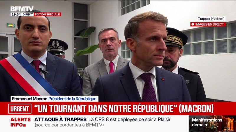 Tirs mortels à Trappes: Emmanuel Macron évoque "un tournant dans notre République"