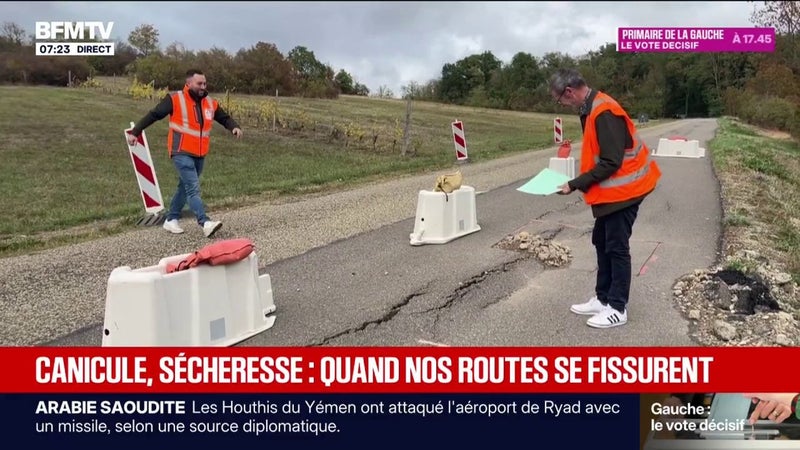 Fissures et nids-de-poule: la canicule estivale a éprouvé le réseau routier