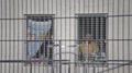 Des détenus photographiés depuis l'extérieur de la prison de Lyon-Corbas (Rhône). En février 2011. (Photo d'illustration)