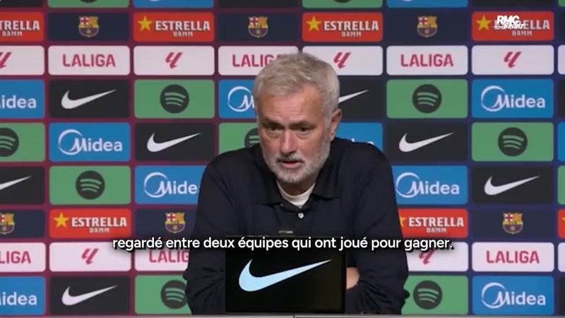 Barça 1-2 Real : "Mes joueurs ont réalisé un match extraordinaire", apprécie Mourinho