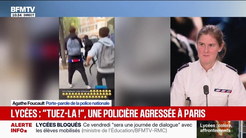 Blocage des lycées: "On a face à nous des individus qui ne sont plus là pour exprimer des idées", assure la porte-parole de la police nationale