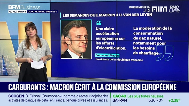 Carburants : Macron écrit à la Commission européenne
