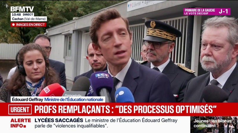 Arrivée de 3.000 professeurs remplaçants: "Ce sont des personnes qui ont passé les concours", indique le ministre de l'Éducation nationale