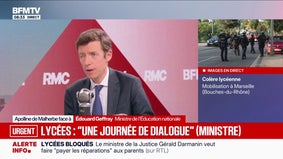 Édouard Geffray, ministre de l'Éducation nationale, évoque "au moins plusieurs dizaines, voire plus d'une centaine de lycées qui ont connu des dégradations sévères" depuis le début de la semaine