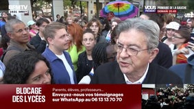 Colère des lycéens: "J'invite les adultes, les parents, à se mettre un casque ou un brassard blanc" pour protéger les lycéens lors des prochaines manifestations, déclare Jean-Luc Mélenchon, candidat LFI à la présidentielle