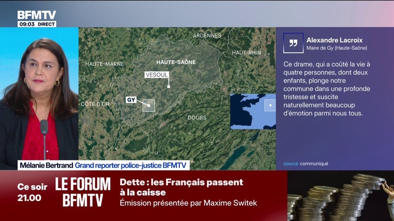 Drame de Gy: "Ce drame plonge notre commune dans une profonde tristesse", assure le maire, Alexandre Lacroix