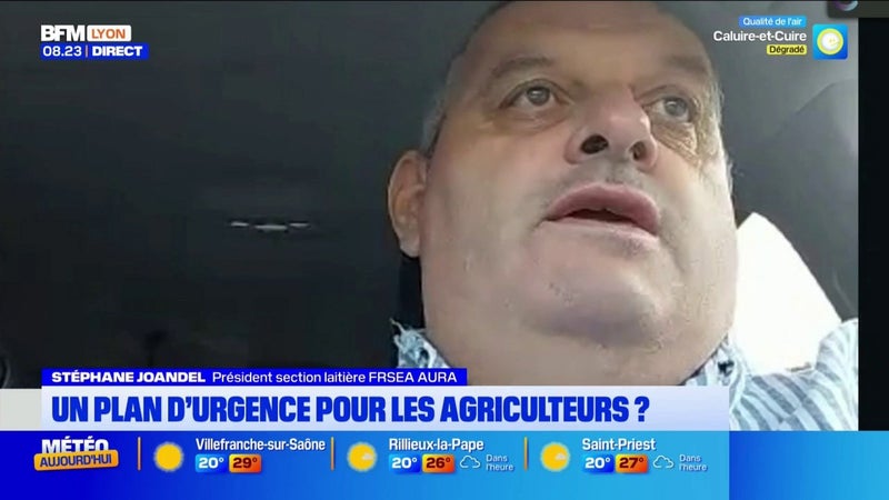 Stéphane Joandel, président de la section laitière FRSEA AURA, était l'invité de Bonjour Lyon