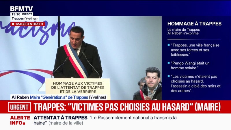 Hommage à Trappes: "Faites le choix de la République", demande Ali Rabeh, maire Génération.s de la ville, aux Français tentés par le vote d'extrême droite
