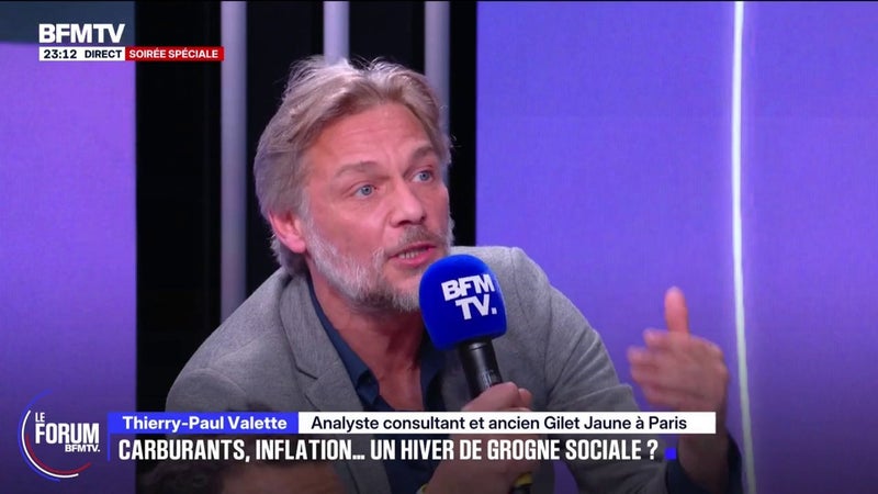 FORUM BFMTV - Mobilisations sociales: "Les Français ne sont pas idiots, ils veulent juste de la transparence", estime Thierry-Paul Valette, analyste consultant et ancien Gilet Jaune à Paris