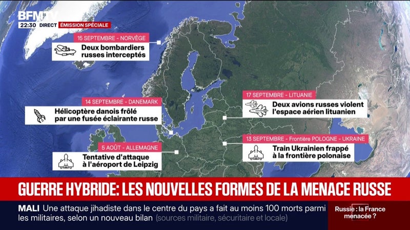 Menace russe: le détail des dernières attaques sur le sol européen