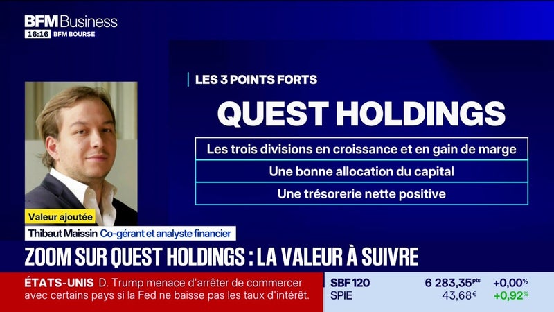 Valeur ajoutée : Ils apprécient QUEST HOLDINGS - 04/09