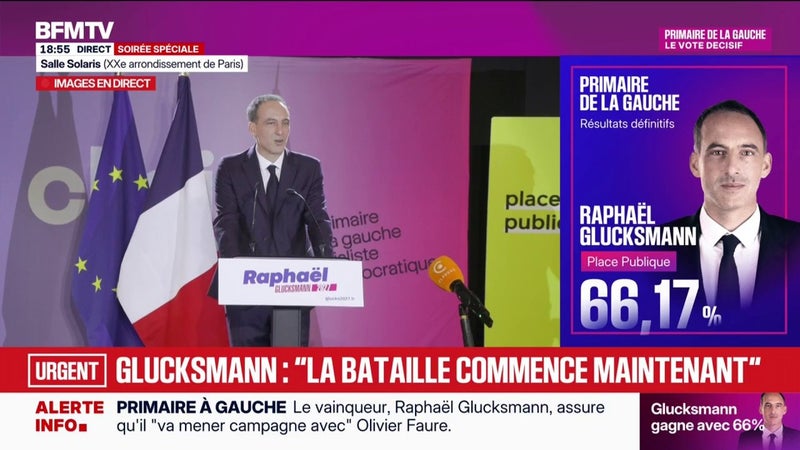 Victoire de Raphaël Glucksmann à la primaire sociale-démocrate: "La démocratie ce soir a parlé", déclare le candidat gagnant