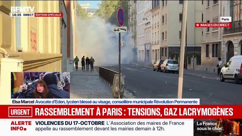 Journée du 17-octobre: "Ce qui s'est exprimé hier, c'est l'expression de la colère contre des politiques antisociales qui existent depuis 10 ans", raconte Elsa Marcel, avocate d'Eden, lycéen blessé au visage